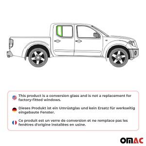 Nissan Frontier Rear Quarter Glass - Right - Omac - Galaxy - '05-'21